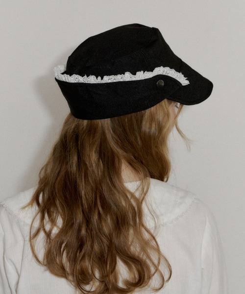 idem（イデム）の「2way lace casquette / レース付き2wayキャスケット（キャスケット・レディース・ブラック・FREE）」の15枚目の写真
