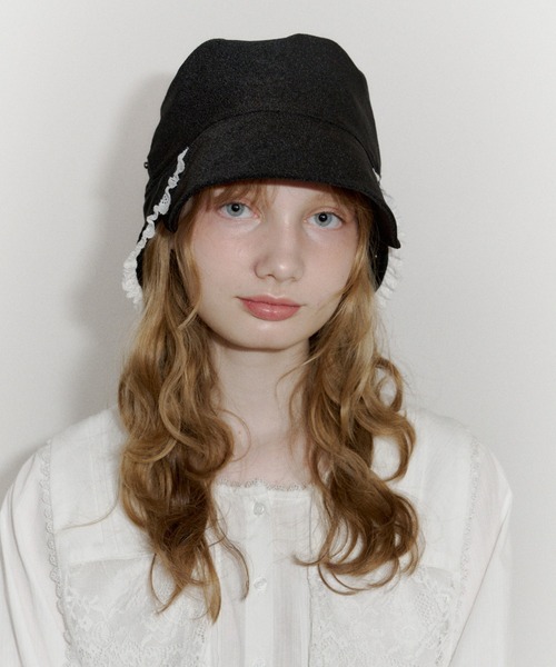 idem（イデム）の「2way lace casquette / レース付き2wayキャスケット（キャスケット・レディース・ブラック・FREE）」の19枚目の写真