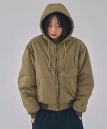 オリーブグリーン フード付きナイロンジャケット フード付きナイロンジャケット オリーブグリーン