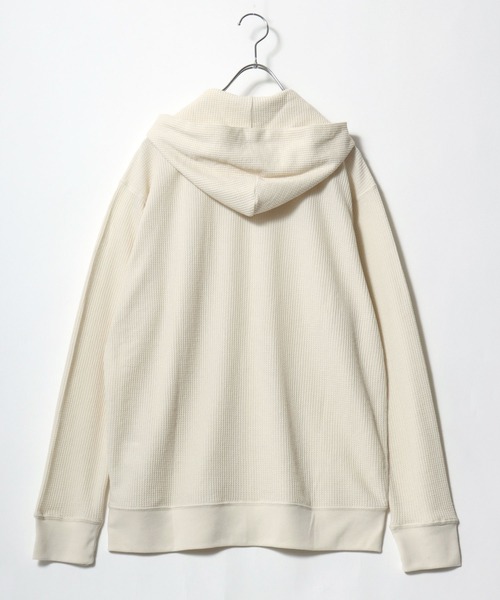 JEMORGAN（ジェーイーモーガン）の「JEMORGAN（ジェーイーモーガン）サーマルワッフルジップアップパーカー/長袖 無地 メンズ レディース ユニセックス（パーカー・メンズ・ブラック/ナチュラル/グレー・M/L/XL）」の13枚目の写真