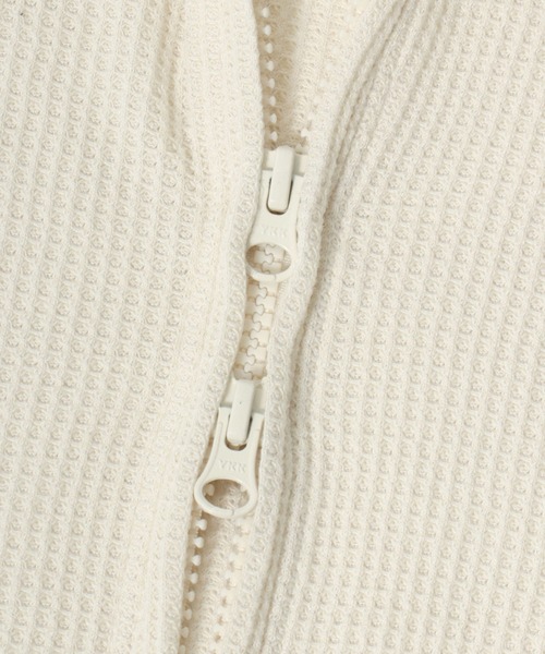 JEMORGAN（ジェーイーモーガン）の「JEMORGAN（ジェーイーモーガン）サーマルワッフルジップアップパーカー/長袖 無地 メンズ レディース ユニセックス（パーカー・メンズ・ブラック/ナチュラル/グレー・M/L/XL）」の10枚目の写真