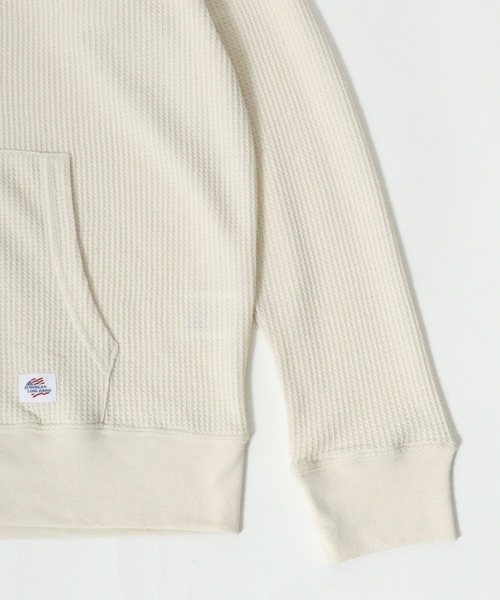 JEMORGAN（ジェーイーモーガン）の「JEMORGAN（ジェーイーモーガン）サーマルワッフルジップアップパーカー/長袖 無地 メンズ レディース ユニセックス（パーカー・メンズ・ブラック/ナチュラル/グレー・M/L/XL）」の9枚目の写真