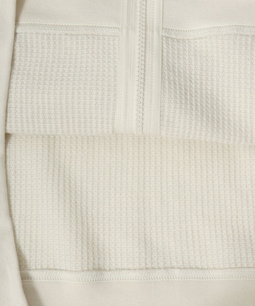 JEMORGAN（ジェーイーモーガン）の「JEMORGAN（ジェーイーモーガン）サーマルワッフルジップアップパーカー/長袖 無地 メンズ レディース ユニセックス（パーカー・メンズ・ブラック/ナチュラル/グレー・M/L/XL）」の6枚目の写真