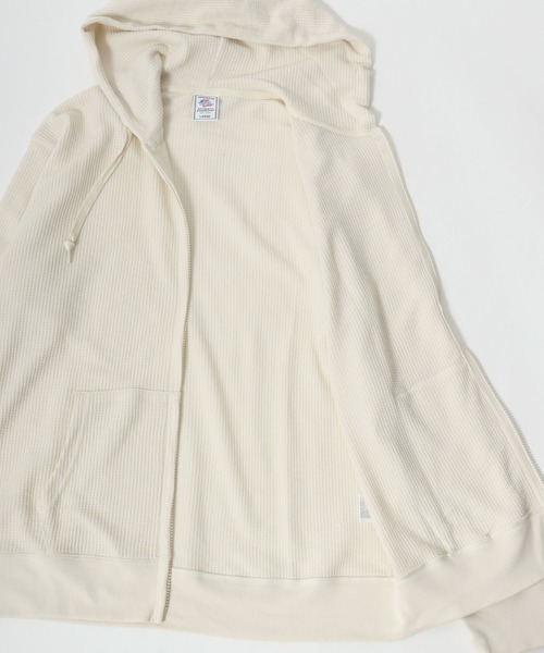 JEMORGAN（ジェーイーモーガン）の「JEMORGAN（ジェーイーモーガン）サーマルワッフルジップアップパーカー/長袖 無地 メンズ レディース ユニセックス（パーカー・メンズ・ブラック/ナチュラル/グレー・M/L/XL）」の5枚目の写真