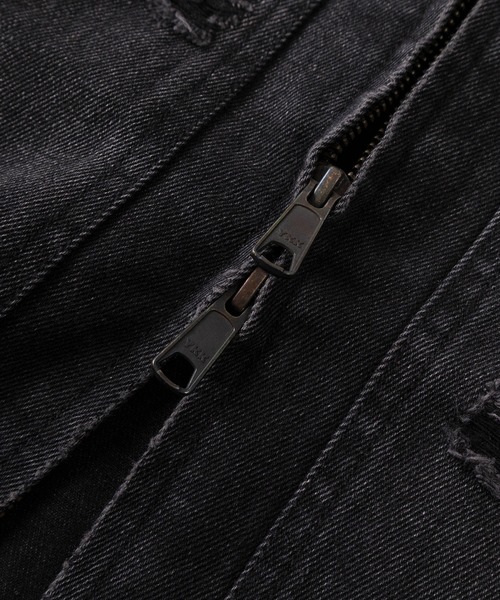 SlashDate(スラッシュデイト)の「【72】ダメージ加工 ヴィンテージ ワークジップブルゾン(ブルゾン・メンズ・ブラウン/ネイビー/ブラック/カーキ・L/M)」の9枚目の写真