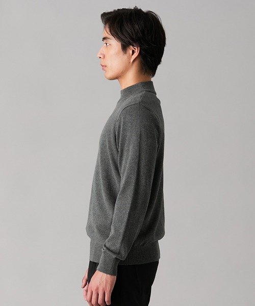 nissen（ニッセン）の「洗濯機OK！モックネックニット　<綿100%>　(M～10Lサイズ)（ニット/セーター・メンズ・ダークブルー/チャコール/グレイッシュベージュ/ブラック・M/L/LL/3L/4L/5L/6L/8L/10L）」の7枚目の写真