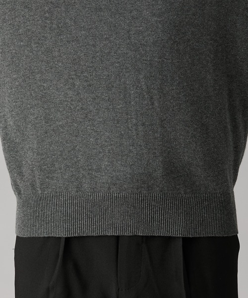 nissen（ニッセン）の「洗濯機OK！モックネックニット　<綿100%>　(M～10Lサイズ)（ニット/セーター・メンズ・ダークブルー/チャコール/グレイッシュベージュ/ブラック・M/L/LL/3L/4L/5L/6L/8L/10L）」の10枚目の写真