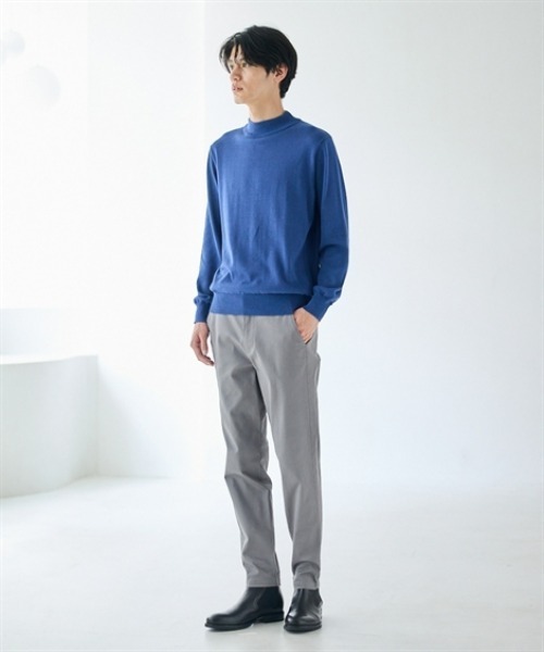 nissen（ニッセン）の「洗濯機OK！モックネックニット　<綿100%>　(M～10Lサイズ)（ニット/セーター・メンズ・ダークブルー/チャコール/グレイッシュベージュ/ブラック・M/L/LL/3L/4L/5L/6L/8L/10L）」の17枚目の写真