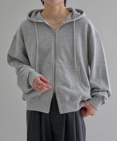 epnok(エプノック)の「ヘビーウェイトダブルジップフーディー(パーカー・メンズ・ブラック系その他/杢グレー/ブラック・SMALL/MEDIUM/LARGE)」の3枚目の写真