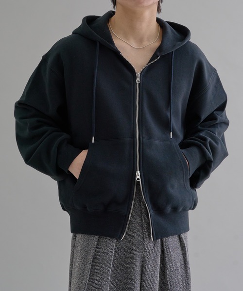 epnok(エプノック)の「ヘビーウェイトダブルジップフーディー(パーカー・メンズ・ブラック系その他/杢グレー/ブラック・SMALL/MEDIUM/LARGE)」の5枚目の写真