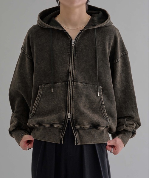 epnok(エプノック)の「ヘビーウェイトダブルジップフーディー(パーカー・メンズ・ブラック系その他/杢グレー/ブラック・SMALL/MEDIUM/LARGE)」の15枚目の写真