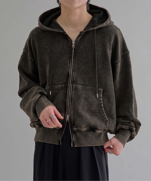 epnok(エプノック)の「ヘビーウェイトダブルジップフーディー(パーカー・メンズ・ブラック系その他/杢グレー/ブラック・SMALL/MEDIUM/LARGE)」の14枚目の写真