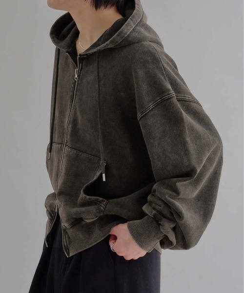 epnok(エプノック)の「ヘビーウェイトダブルジップフーディー(パーカー・メンズ・ブラック系その他/杢グレー/ブラック・SMALL/MEDIUM/LARGE)」の17枚目の写真