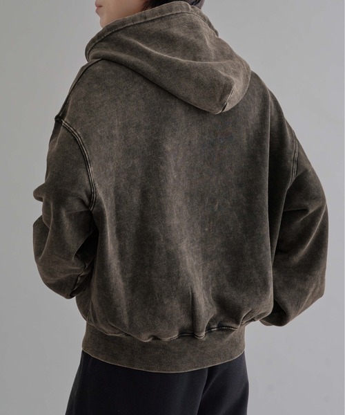 epnok(エプノック)の「ヘビーウェイトダブルジップフーディー(パーカー・メンズ・ブラック系その他/杢グレー/ブラック・SMALL/MEDIUM/LARGE)」の18枚目の写真