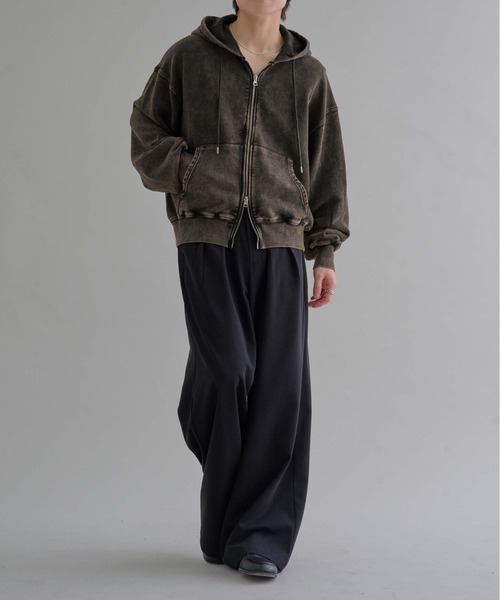 epnok(エプノック)の「ヘビーウェイトダブルジップフーディー(パーカー・メンズ・ブラック系その他/杢グレー/ブラック・SMALL/MEDIUM/LARGE)」の19枚目の写真