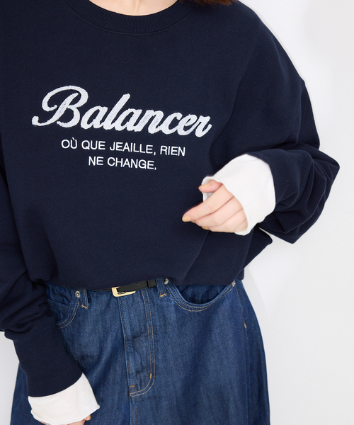AURALEE×IENA 別注SUPER SOFT ビックスウェット ネイビー 追加》コットン 裏毛クロップドプルオーバー（スウェット）｜IENA