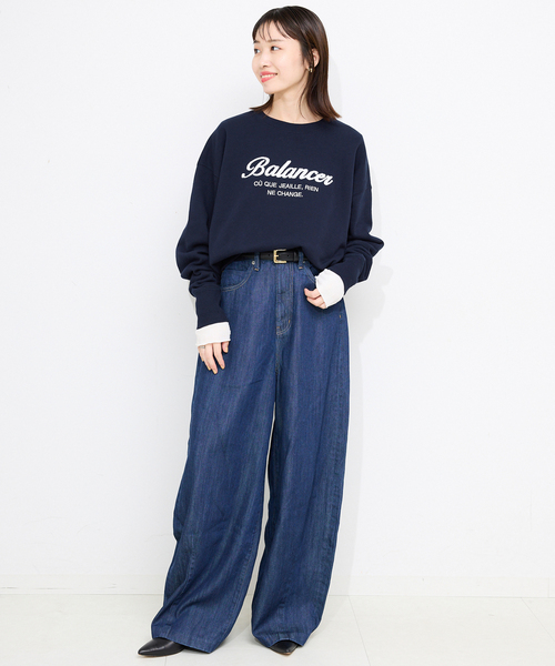 SLOBE IENA(スローブイエナ)の「Balancerスウェット(スウェット・レディース・ネイビー/グレー・FREE)」の13枚目の写真