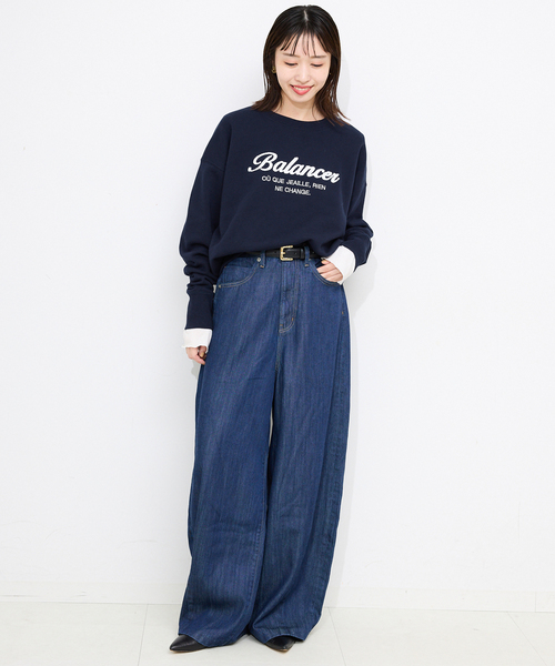 SLOBE IENA(スローブイエナ)の「Balancerスウェット(スウェット・レディース・ネイビー/グレー・FREE)」の14枚目の写真