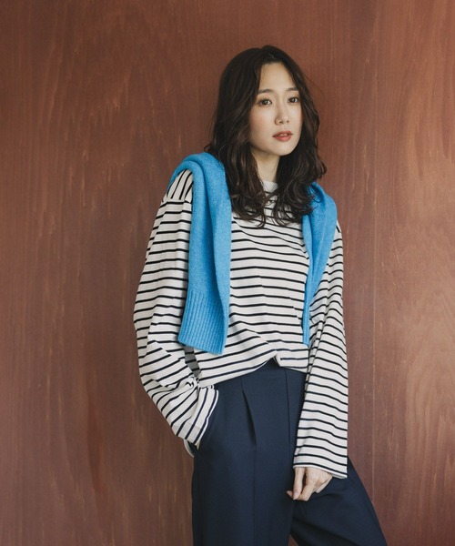 Fffit エフィット/天竺ボーダーTシャツ長袖/580823（Tシャツ