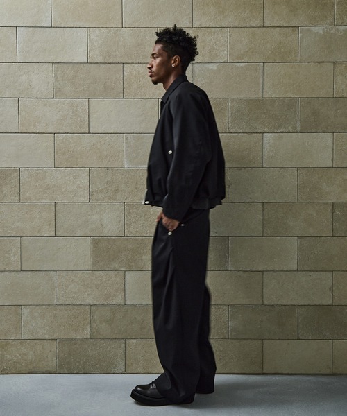 CONZ（コンズ）の「CURVE LEG TROUSERS GABA（スラックス・メンズ・ブラック/ベージュ/ネイビー/ダークグレー/ストライプ/ダークブラウン・1/2/3）」の22枚目の写真