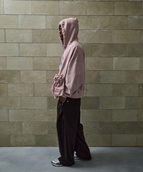 CONZ（コンズ）の「CURVE LEG TROUSERS GABA（スラックス・メンズ・ブラック/ベージュ/ネイビー/ダークグレー/ストライプ/ダークブラウン・1/2/3）」の13枚目の写真