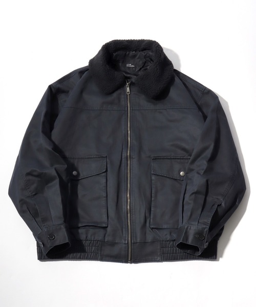 襟ボア ヴィンテージライク フライトジャケットブルゾン メンズ