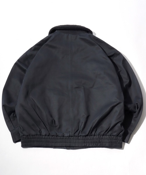 セール】襟ボア ヴィンテージライク フライトジャケットブルゾン