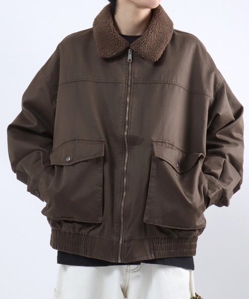 ヴィンテージ VARORAV PER NUOVA フライトジャケット ブルゾン セール】襟ボア ヴィンテージライク フライトジャケットブルゾン