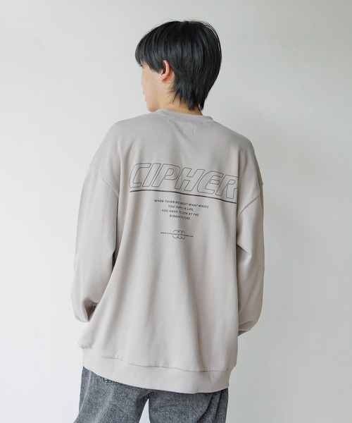 GLOBAL WORK（グローバルワーク）の「USAユニセックスグラフィックスウェット/AND YUA ANY/581104（スウェット・キッズ・ブラック系9/グレイッシュベージュ/カーキ/オフホワイト/ブラック系/ホワイト・SMALL/MEDIUM/LARGE）」の5枚目の写真