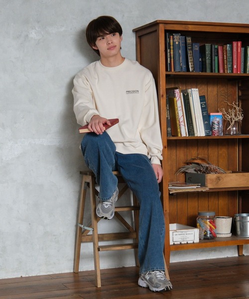 GLOBAL WORK（グローバルワーク）の「USAユニセックスグラフィックスウェット/AND YUA ANY/581104（スウェット・キッズ・ブラック系9/グレイッシュベージュ/カーキ/オフホワイト/ブラック系/ホワイト・SMALL/MEDIUM/LARGE）」の7枚目の写真