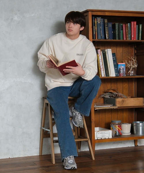 GLOBAL WORK（グローバルワーク）の「USAユニセックスグラフィックスウェット/AND YUA ANY/581104（スウェット・キッズ・ブラック系9/グレイッシュベージュ/カーキ/オフホワイト/ブラック系/ホワイト・SMALL/MEDIUM/LARGE）」の9枚目の写真