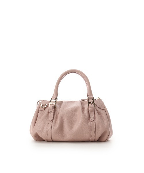 タックデザインソフトレザーハンドバッグ（ハンドバッグ）｜Samantha