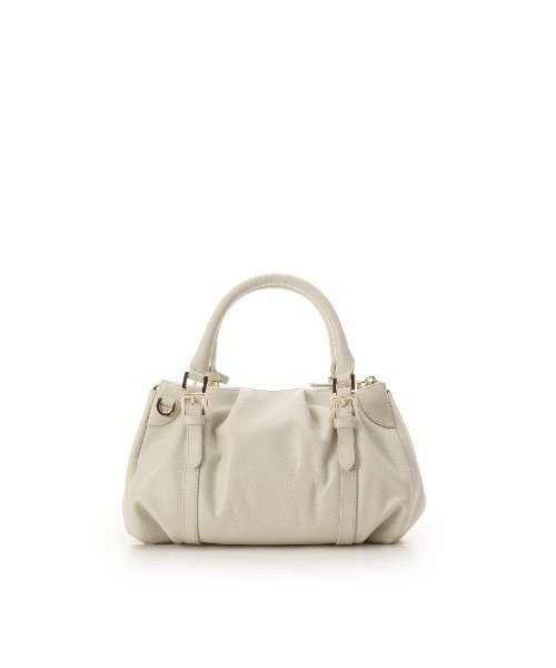 Samantha Thavasa（サマンサタバサ）の「タックデザインソフトレザーハンドバッグ（ハンドバッグ・レディース・ピンクベージュ/ブラック/オフホワイト/ワインレッド/キャメル/ライトブルー・FREE）」の21枚目の写真