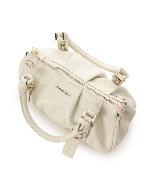 Samantha Thavasa（サマンサタバサ）の「タックデザインソフトレザーハンドバッグ（ハンドバッグ・レディース・ピンクベージュ/ブラック/オフホワイト/ワインレッド/キャメル/ライトブルー・FREE）」の22枚目の写真