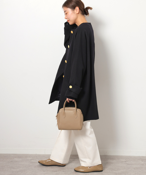 Traditional Weatherwear(トラディショナルウェザーウェア)の「《追加》別注【Traditional Weatherwear】MALTON N/C:ノーカラーコート(ノーカラーコート・レディース・ブラック/ネイビー・34)」の12枚目の写真