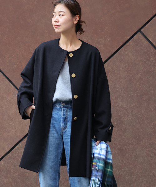 追加》別注【Traditional Weatherwear】MALTON N/C：ノーカラーコート