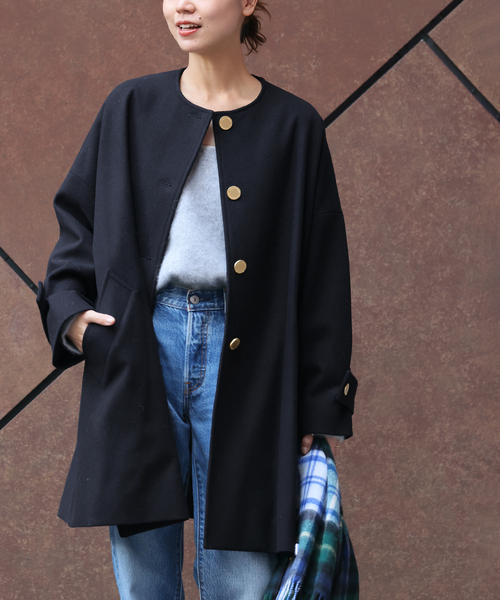 追加》別注【Traditional Weatherwear】MALTON N/C：ノーカラーコート