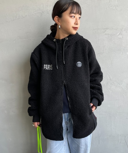 PARIS SAINT-GERMAIN（パリサンジェルマン）の「[PARIS SAINT-GERMAIN/パリ・サン＝ジェルマン] PSGロゴ刺繍 ボアフードジャケット（その他アウター・メンズ・ブラック/ベージュ・M/L）」の17枚目の写真