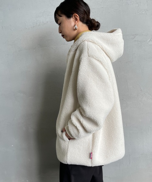 PARIS SAINT-GERMAIN（パリサンジェルマン）の「[PARIS SAINT-GERMAIN/パリ・サン＝ジェルマン] PSGロゴ刺繍 ボアフードジャケット（その他アウター・メンズ・ブラック/ベージュ・M/L）」の8枚目の写真