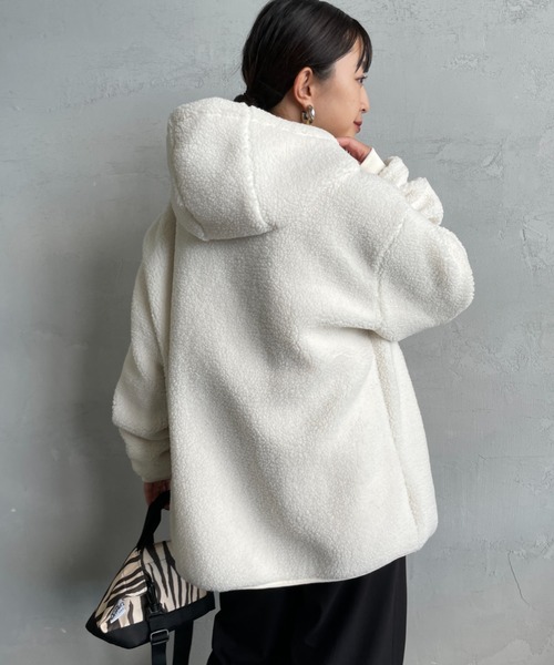 PARIS SAINT-GERMAIN（パリサンジェルマン）の「[PARIS SAINT-GERMAIN/パリ・サン＝ジェルマン] PSGロゴ刺繍 ボアフードジャケット（その他アウター・メンズ・ブラック/ベージュ・M/L）」の9枚目の写真