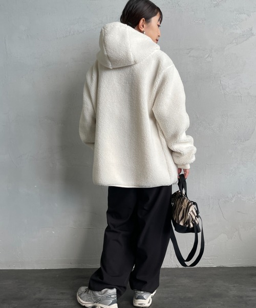 PARIS SAINT-GERMAIN（パリサンジェルマン）の「[PARIS SAINT-GERMAIN/パリ・サン＝ジェルマン] PSGロゴ刺繍 ボアフードジャケット（その他アウター・メンズ・ブラック/ベージュ・M/L）」の12枚目の写真