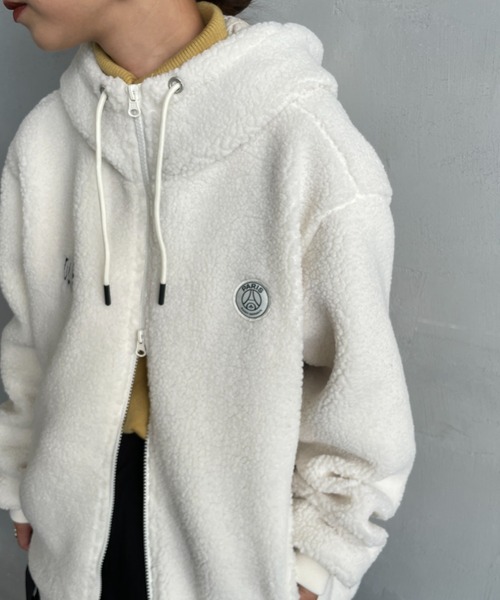 PARIS SAINT-GERMAIN（パリサンジェルマン）の「[PARIS SAINT-GERMAIN/パリ・サン＝ジェルマン] PSGロゴ刺繍 ボアフードジャケット（その他アウター・メンズ・ブラック/ベージュ・M/L）」の13枚目の写真