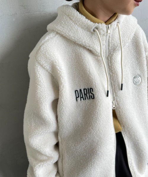 PARIS SAINT-GERMAIN（パリサンジェルマン）の「[PARIS SAINT-GERMAIN/パリ・サン＝ジェルマン] PSGロゴ刺繍 ボアフードジャケット（その他アウター・メンズ・ブラック/ベージュ・M/L）」の14枚目の写真