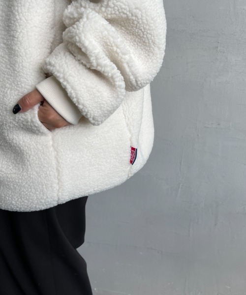 PARIS SAINT-GERMAIN（パリサンジェルマン）の「[PARIS SAINT-GERMAIN/パリ・サン＝ジェルマン] PSGロゴ刺繍 ボアフードジャケット（その他アウター・メンズ・ブラック/ベージュ・M/L）」の16枚目の写真