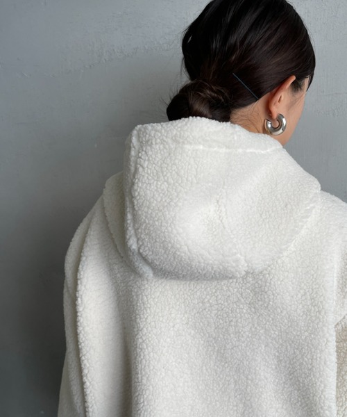 PARIS SAINT-GERMAIN（パリサンジェルマン）の「[PARIS SAINT-GERMAIN/パリ・サン＝ジェルマン] PSGロゴ刺繍 ボアフードジャケット（その他アウター・メンズ・ブラック/ベージュ・M/L）」の15枚目の写真