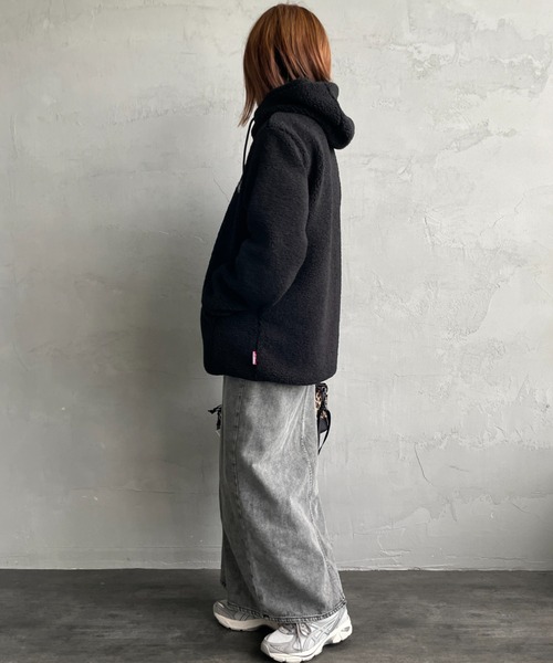 PARIS SAINT-GERMAIN/パリ・サン＝ジェルマン] PSGロゴ刺繍 ボアフード