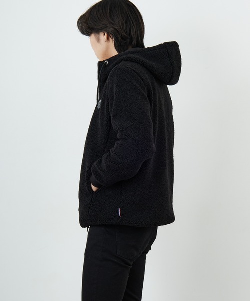 PARIS SAINT-GERMAIN/パリ・サン＝ジェルマン] PSGロゴ刺繍 ボアフード