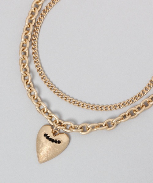 JEANASIS（ジーナシス）の「グロッシハート2レンネックレス/599405（ネックレス・レディース・シルバー/ブラック/ゴールド・FREE）」の12枚目の写真