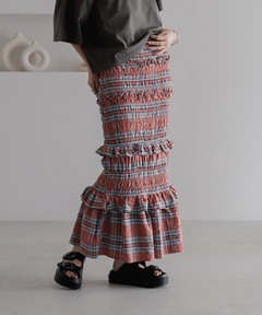 M.A.B.E/メイブ】 ROSA プリント マキシスカート（スカート