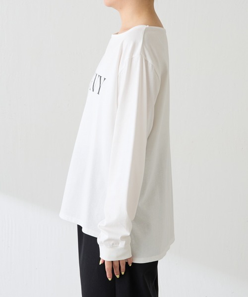 COLLAGE GALLARDAGALANTE（コラージュガリャルダガランテ）の「グリッターロゴロンT（Tシャツ/カットソー・レディース・ブラウン/オフホワイト/ミント・FREE）」の14枚目の写真